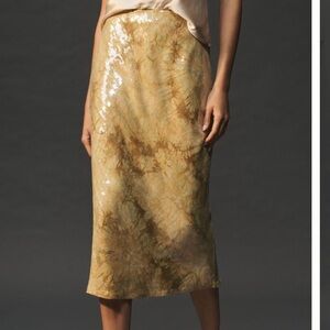 EUC Anthropologie Tilda Sequin Slip Skirt